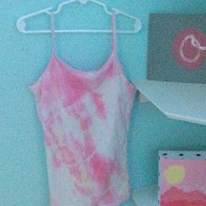 Pink tye dye addison rae tank